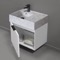 Floating Small Bathroom Vanity, Modern, 24